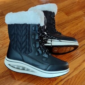 NEW Binkasen Women's Snow Winter Boots 8 Black